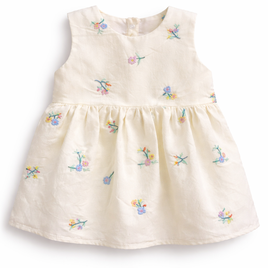 Offwhite Chikankari Girl's Frock