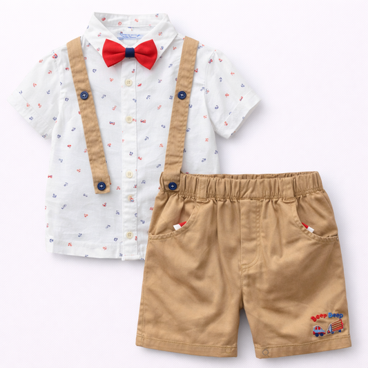 Ohm Beige Dangree And Shirts Boys