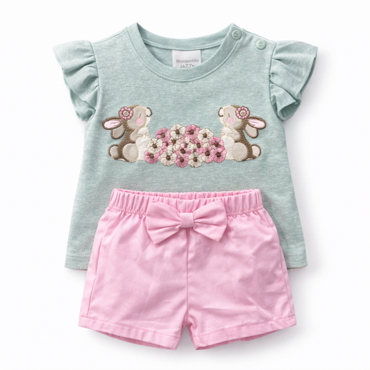WONDER CHILD GIRLS TEE AND SHORTS SNO.22