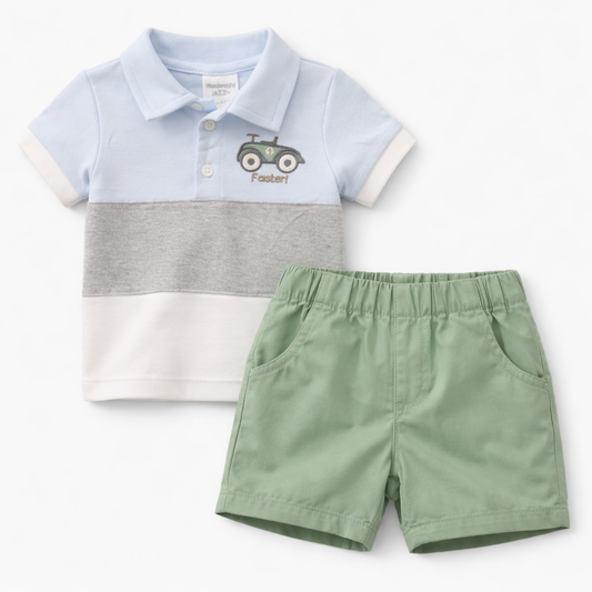 WONDERCHILD BOYS POLO AND SHORTS SNO.28